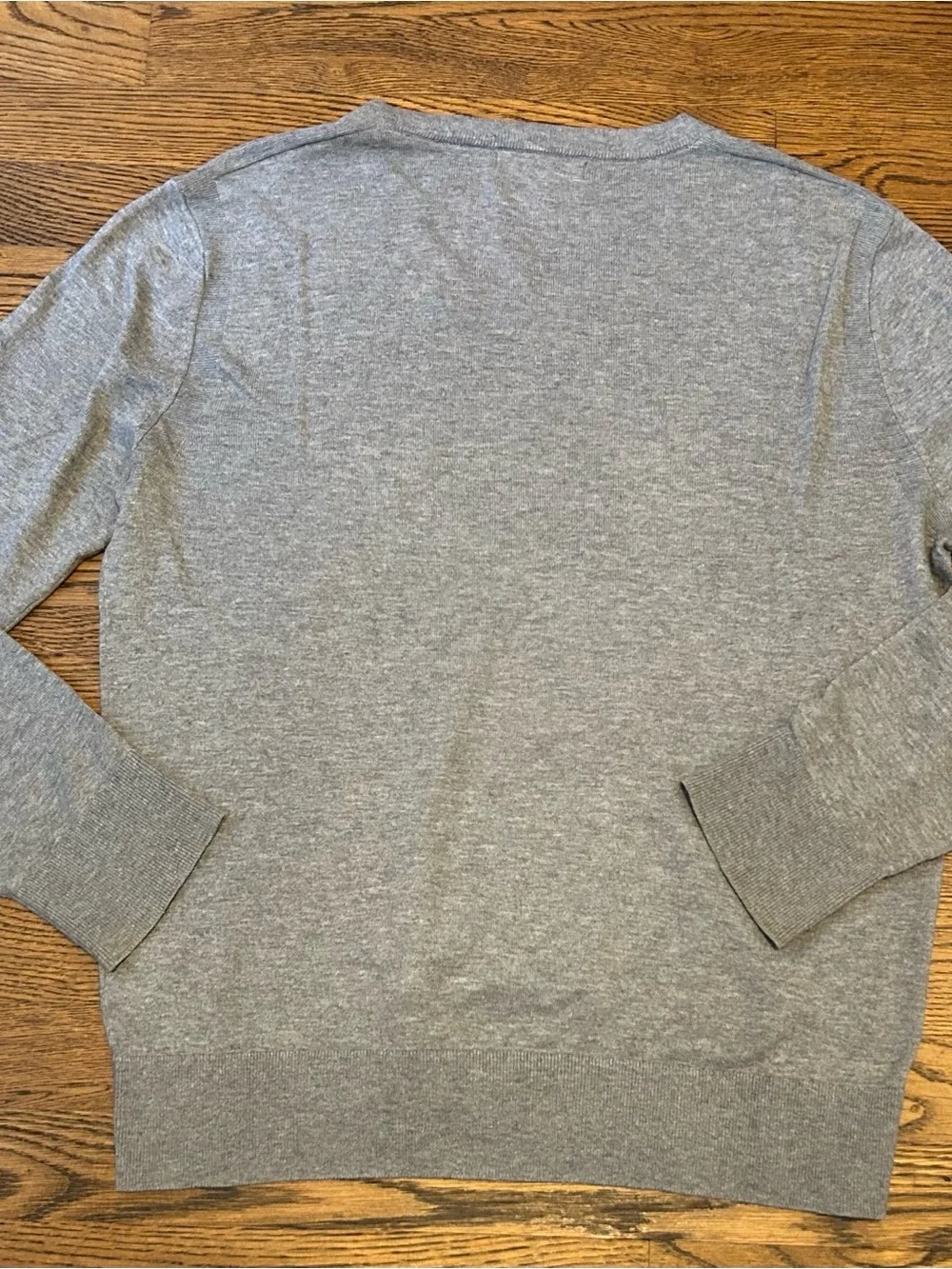 Men's Light Gray v neck business casual Sweater cashmere